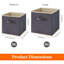 Ensemble de 6 paniers de rangement pliables en forme de paniers de rangement en forme de cubes pour rangement pour placard, buanderie, ensemble de rangement 6 pièces