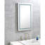 Miroir de salle de bain mural 32 po x 20 po, avant et rétroéclairé à DEL, brouillard, 3 couleurs, intensité variable, verre trempé, aluminium, miroir de brouillard blanc 32 po x 20 po-1072973083