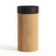 Meuble-lavabo de salle de bain autoportant l 16 po x P 16 po x H 34 po à grain de bois naturel avec vasque ronde-132449017