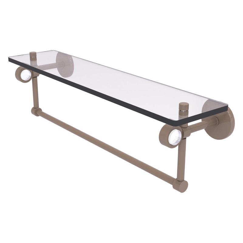 Tablette flottante avec barre à serviettes Clearview, H 6,2 po x l 22 po x P 5,65 po, Beige ombré