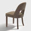 Chaises de salle à manger rembourrées en tissu moderne avec dossier haut incurvé et pieds en bois massif-1696384125-1703735408