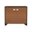 Commode média 6 tiroirs avec espace de rangement ouvert, cerisier brun