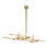 Sean Lavin Cityscape 6-light Stacked X-Large Linear Chandelier in Bronze with Crystal shade