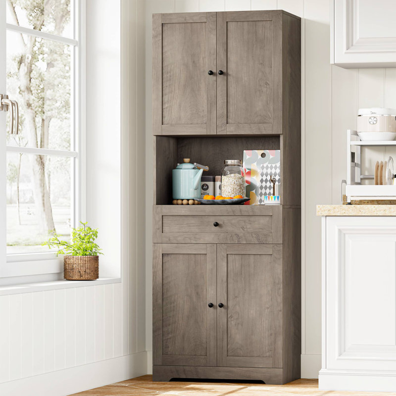 Annibelle 67.5'' Kitchen Pantry, Rustic Gray
