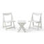 Ensemble de petite table pliante et chaises avec 2 chaises et table rectangulaire blanc, ensemble de conversation, ensemble de conversation et ensemble de conversation-862857514