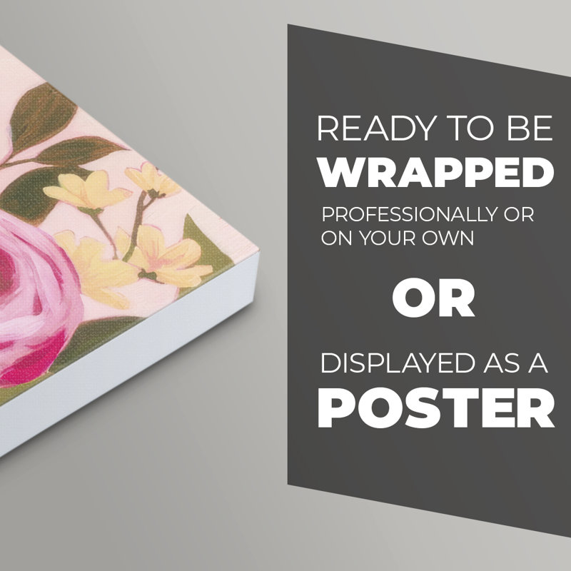 Vibrant Roses I - Impression sur toile seulement - NON-CADRE, H 27 po x l 18 po
