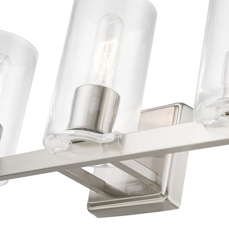 3 - Light Dimmable Vanity Light, Brushed Nickel