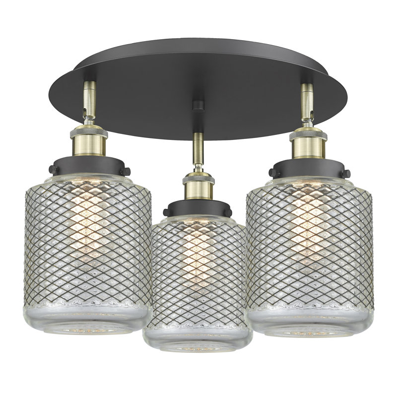 Plafonnier encastré Edison, Laiton antique noir