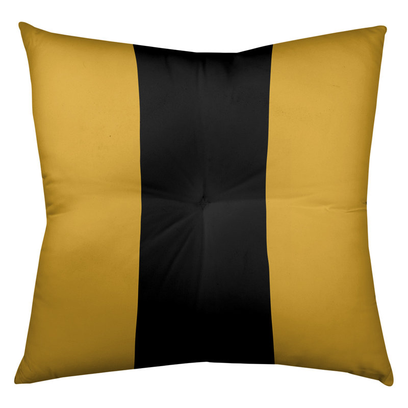  Coussin de sol touffeté, 30 po x 30 po, Doré / Noir