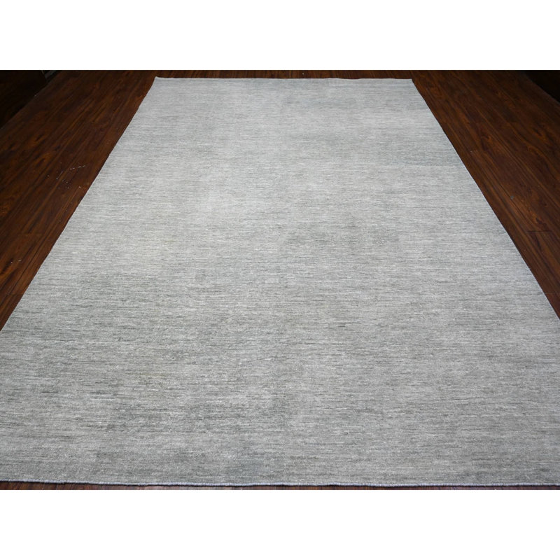 8'8"x11'9" Glacier Grey Hand Knotted Wool Modern Peshawar Oriental Rug C2B08F7CC5474F628A481FC358454CB7