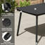 Ensemble de salle à manger rectangulaire pour patio pour 6 personnes avec trou pour parasol, structure en aluminium et fauteuils inclinables pliés L 81,5 po x l 38 po-1698186893-1698186892