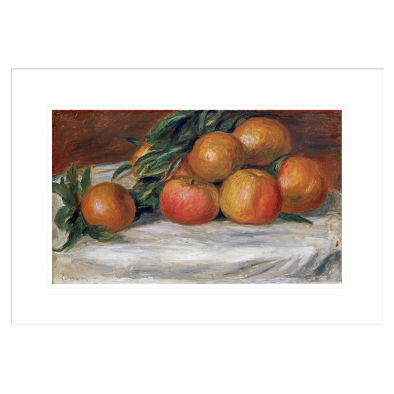 Nature morte aux pommes et aux oranges par Pierre-Auguste Renoir, impression giclée encadrée, H 15,37 po x l 21,75 po