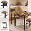 Ensemble table et chaises pour 2 personnes – Table de cuisine carrée compacte 3 pièces-1632173461-1632173464