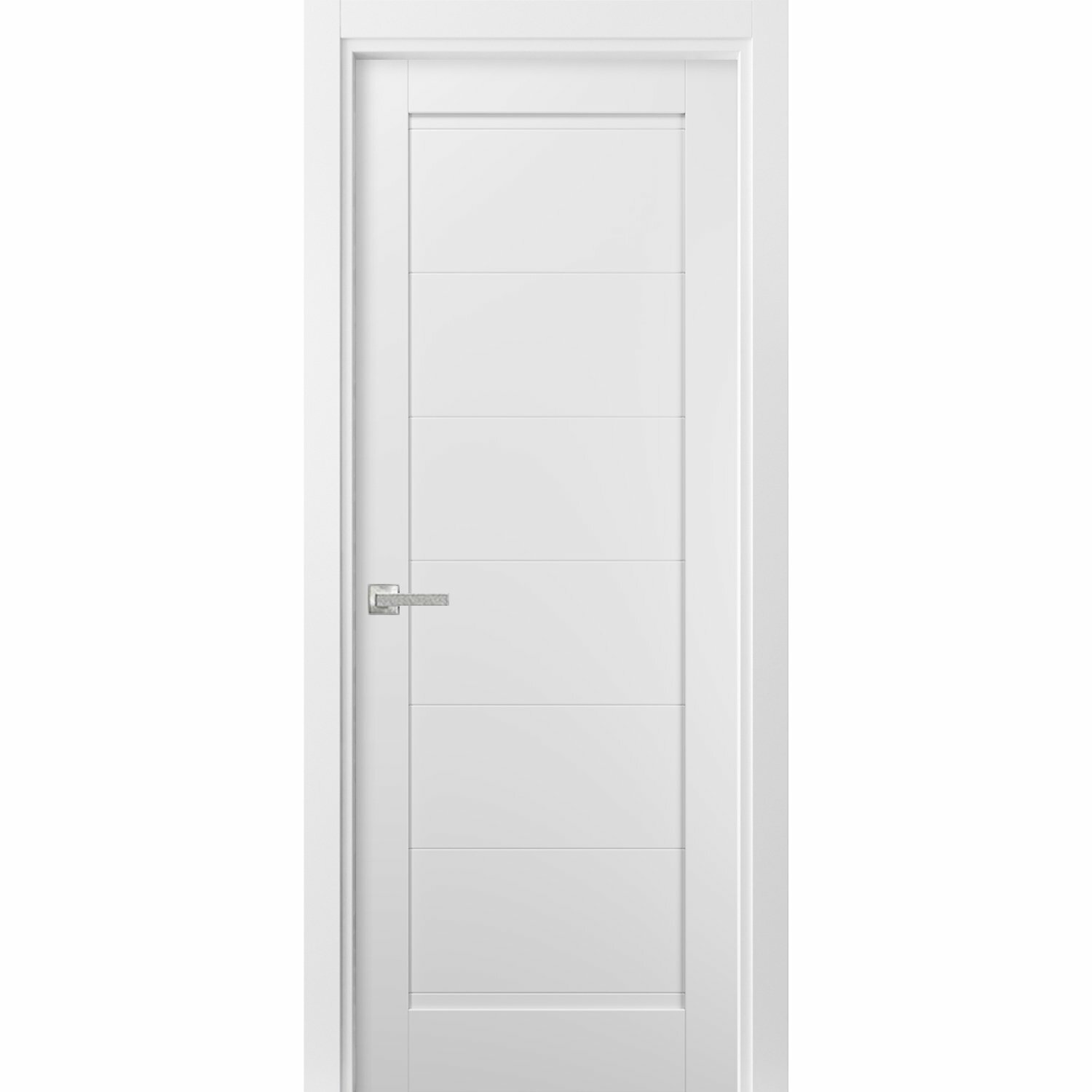 RELIABILT 34-in x 80-in Bright White Frosted Glass MDF Single Barn