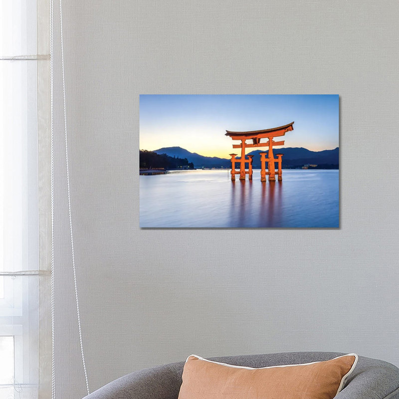 Torii Gate Of The Itsukushima Shrine, Miyajima Island, Japan by Jan Becke - Wrapped Canvas Print