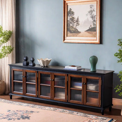 Medieval-style design wooden TV cabinet