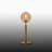 Aurelia 21" Modern Globe Table Lamp with Sleek Metal Stem-737517783-737517781