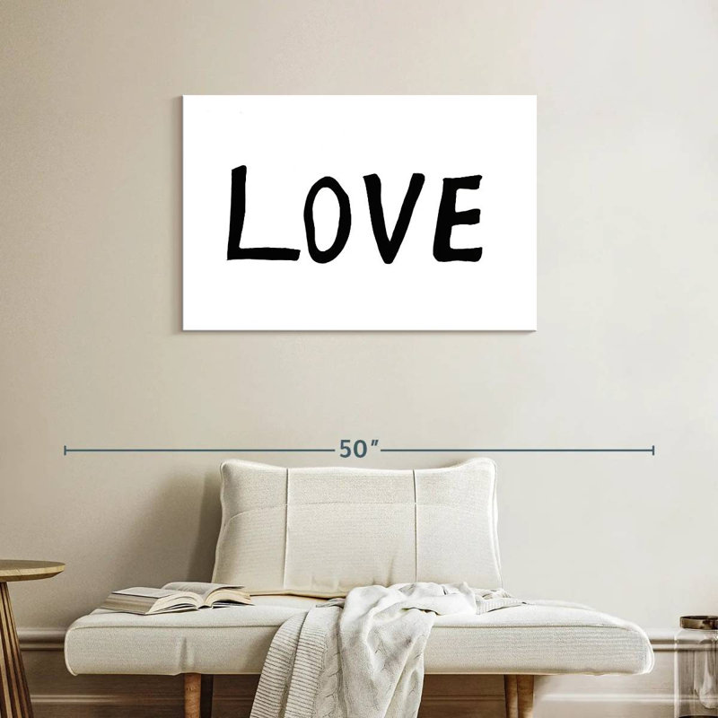 Plaque murale Kema Love BW, H 24 po x l 36 po