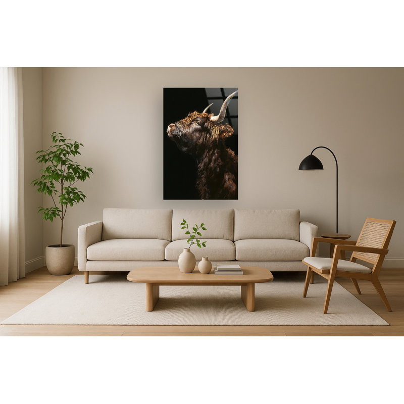 Art mural en verre trempé sans cadre Noble Highland - 40 po x 60 po