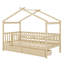 Lit en bois avec deux tiroirs-1046580295