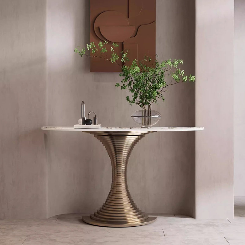Light luxury simple console table, 31.5" H x 47.2" W x 13.8" D, Multicolor