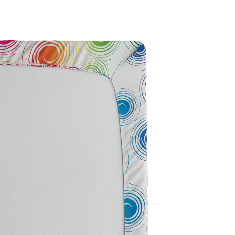 Microfiber Geometric Fitted Sheet, Twin Fitted Sheet