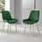 Tierra Sleek Metal and Glass Round Dining Table Set with 4 or 6 Luxury Velvet Upholstered Dining Chairs-575786270-575786245