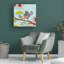 Art mural sur toile tendue - "Melodie" de Sylvie Demers pour décoration de salon, de chambre à coucher ou de bureau - 35 x 35-22070278