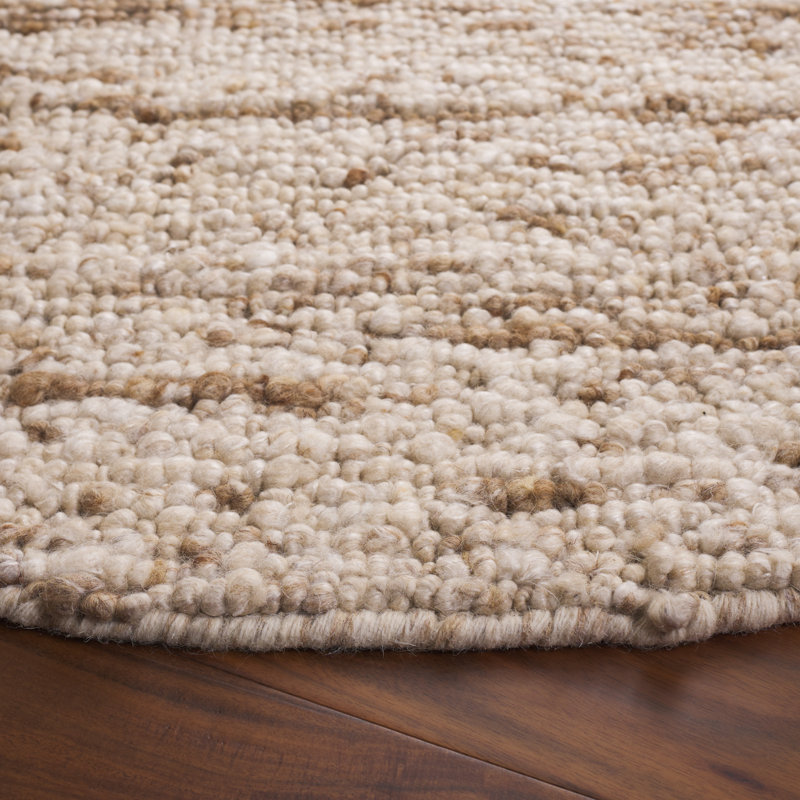 Tapis Natura 257 en ivoire / beige, Rond 6 pi