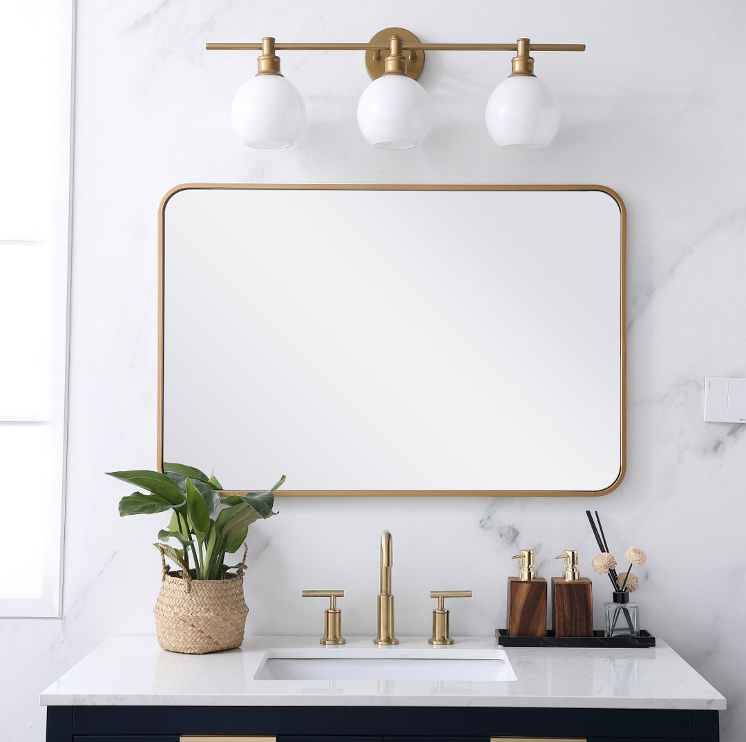 Sabine Accent Mirror, Brass, 36" x 24"