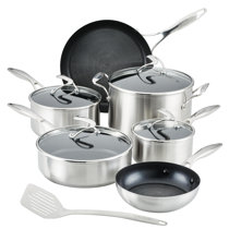 Moss & Stone Nonstick Stackable Aluminum Pots and Pans Set (10 Pieces  Black) 