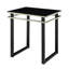Ensemble de tables basses et tables de bout noires 3 pièces Tables de bout en verre trempé
