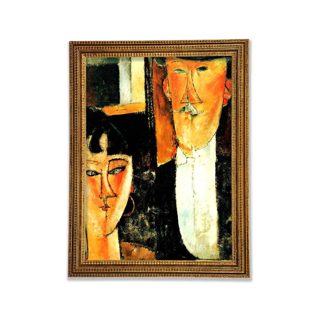 Braut und Bräutigam von Modigliani - Einzelne Bilderrahmen Kunstdrucke