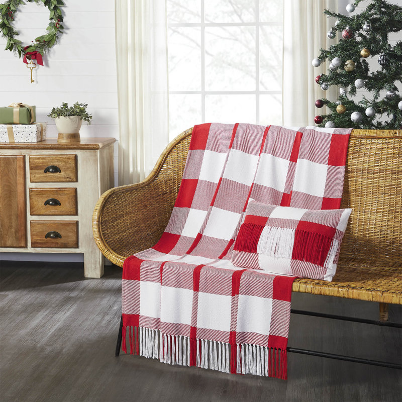 Annie Buffalo Check Twill Weave Throw Blanket