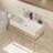 Everly Quinn Walhalla 17'' White Ceramic Rectangular Bathroom Sink with Overflow
