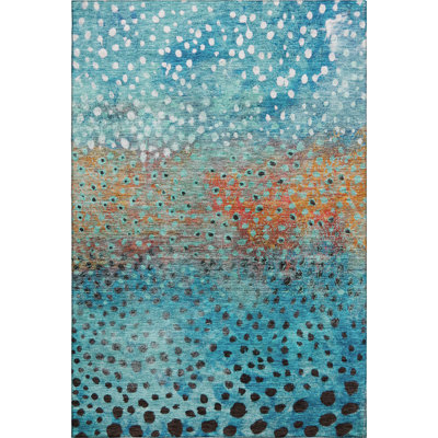 Premium Machine Washable Christina AMF1074 Circles Rug