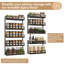 Wall Mount Spice Rack Organizer 5 Tier Height-Adjustable Hanging Spice Shelf Storage For Kitchen Pantry Cabinet Door, Dual-Use Seasoning Holder Rack With Hooks-211323516