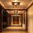 Dcaildz 2 -Light Square Shade Outdoor Flush Mount Ceiling Lights with Motion Sensor-123430943