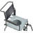 Upholstered Drop Arm Wheeled Commode