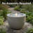 Textured Oval Bowl LED Outdoor Bubble Fountain - Gray-1294692894
