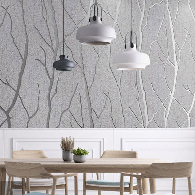 Modern Grey 3D Non-pasted Thick Wallpaper