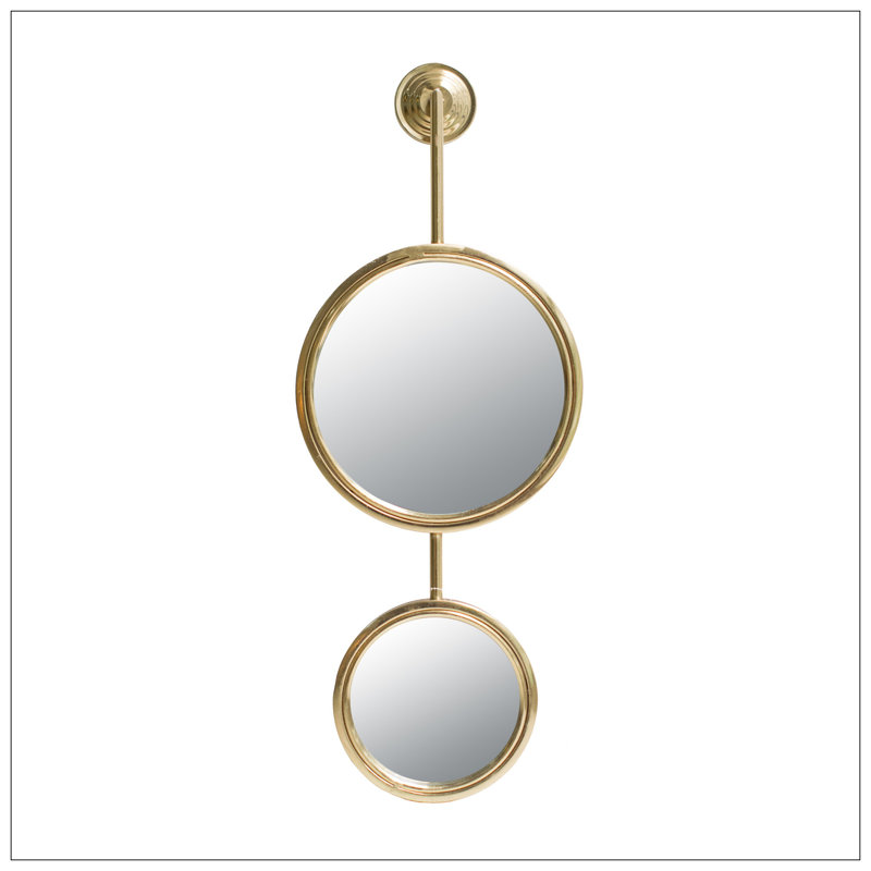 2 miroirs circulaires pour la décoration murale, miroir mural contemporain unique pour le vestibule du salon