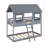 Twin Over Twin Bunk Bed Wood Bed-1649078799