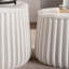Ensemble de tables de rangement rondes blanches avec couvercle escamotable