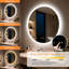 Round Lighted Wall Mounted Bathroom Mirror-1285206703