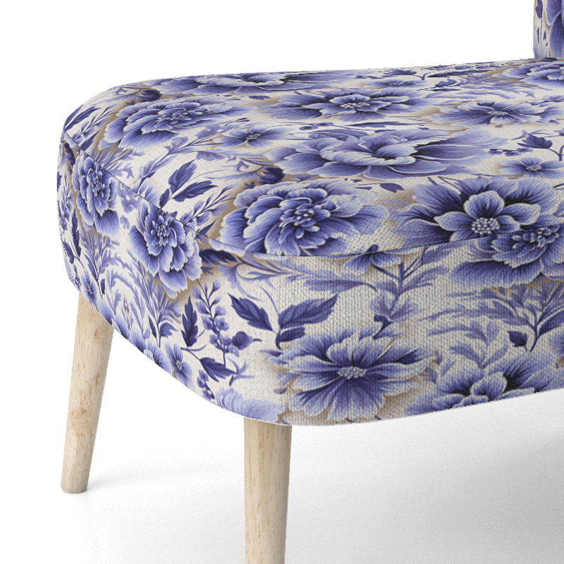 Paisley persan blanc et mauve lavande - chaise d'appoint rembourrée Boho, chaise d'appoint à motif cachemire