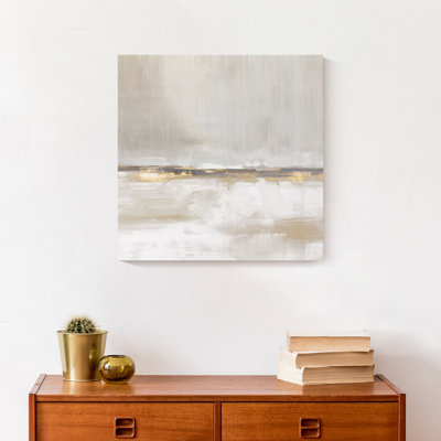 Golden Abstract Horizon Print On Canvas
