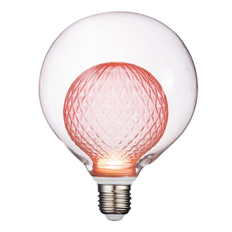 Ampoule DEL 681469F37C734785ADF23AB854CC9B94 G40 E26 (Moyen) Blanc doux Équivalent 3 W Verre