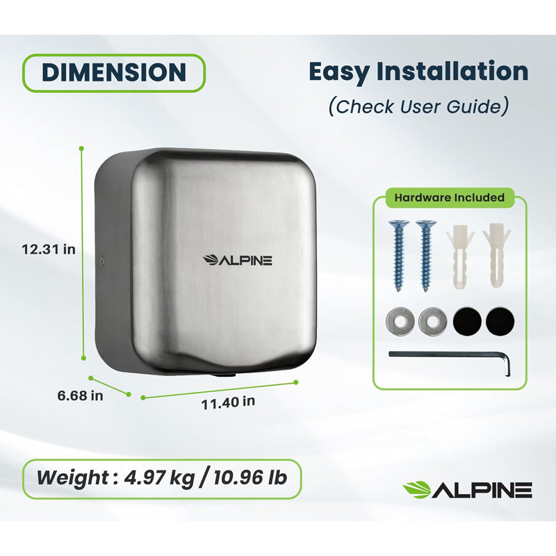 Hemlock Stainless Steel Automatic High Speed Commercial Electric Hand Dryer