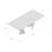 Avanicole Rectangular Glass Top with Solid Wood Base Dining Table-1723591665